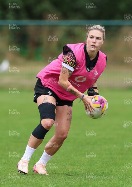 210825 - Wales Women Rugby World Cup Training Session - Keira Bevan during a Wales training session ahead of their first Women’s Rugby World Cup match against Scotland