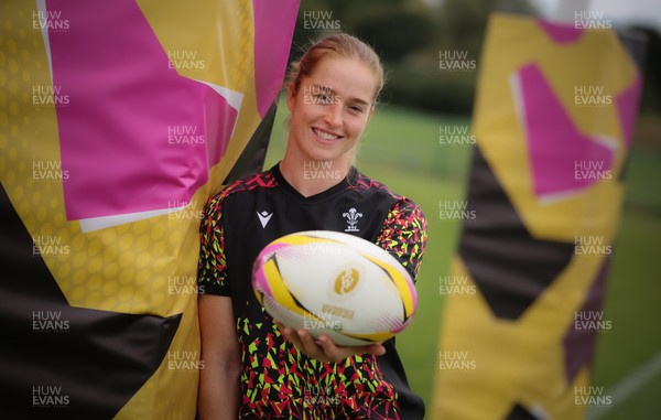 210825 - Wales Women Rugby World Cup Training Session - Lisa Neumann who wins her 50th cap this weekend during a Wales training session ahead of their first Women’s Rugby World Cup match against Scotland