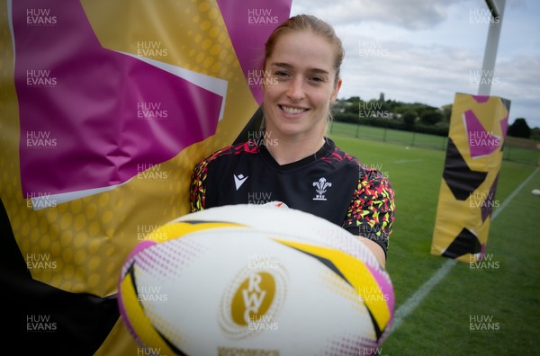 210825 - Wales Women Rugby World Cup Training Session - Lisa Neumann who wins her 50th cap this weekend during a Wales training session ahead of their first Women’s Rugby World Cup match against Scotland