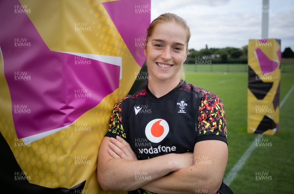 210825 - Wales Women Rugby World Cup Training Session - Lisa Neumann who wins her 50th cap this weekend during a Wales training session ahead of their first Women’s Rugby World Cup match against Scotland