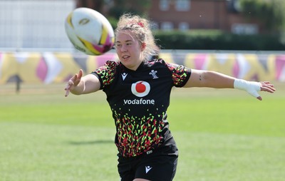 250825 - Wales Women Rugby World Cup Training Session - Katherine Baverstock during a Wales training session ahead of their Women’s Rugby World Cup match against Canada