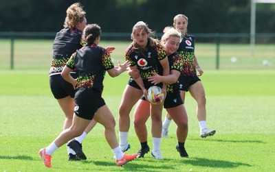 250825 - Wales Women Rugby World Cup Training Session - Kayleigh Powell during a Wales training session ahead of their Women’s Rugby World Cup match against Canada