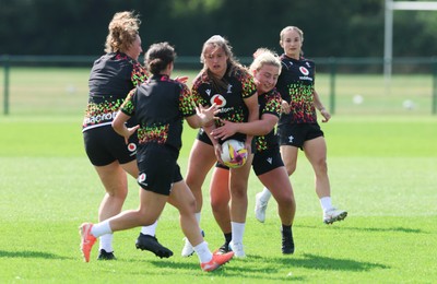 250825 - Wales Women Rugby World Cup Training Session - Kayleigh Powell during a Wales training session ahead of their Women’s Rugby World Cup match against Canada