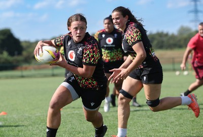 250825 - Wales Women Rugby World Cup Training Session - Lleucu George during a Wales training session ahead of their Women’s Rugby World Cup match against Canada