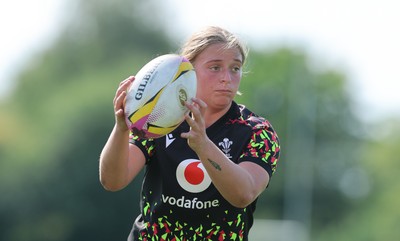 250825 - Wales Women Rugby World Cup Training Session - Tilly Vucaj during a Wales training session ahead of their Women’s Rugby World Cup match against Canada