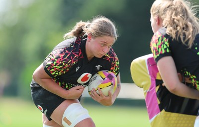 250825 - Wales Women Rugby World Cup Training Session - Tilly Vucaj during a Wales training session ahead of their Women’s Rugby World Cup match against Canada