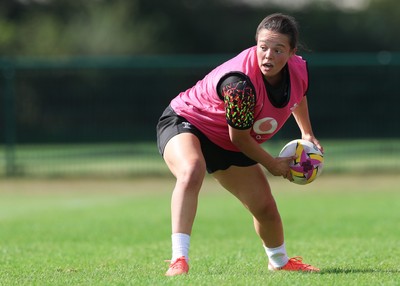 250825 - Wales Women Rugby World Cup Training Session - Meg Davies during a Wales training session ahead of their Women’s Rugby World Cup match against Canada