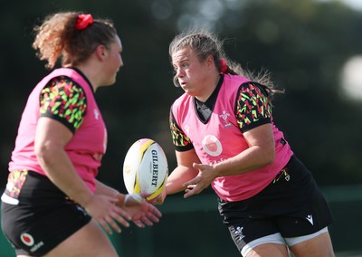 250825 - Wales Women Rugby World Cup Training Session - Carys Phillips during a Wales training session ahead of their Women’s Rugby World Cup match against Canada