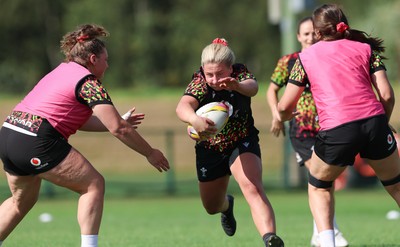 250825 - Wales Women Rugby World Cup Training Session - Molly Reardon during a Wales training session ahead of their Women’s Rugby World Cup match against Canada