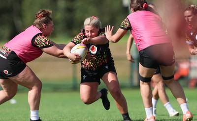 250825 - Wales Women Rugby World Cup Training Session - Molly Reardon during a Wales training session ahead of their Women’s Rugby World Cup match against Canada