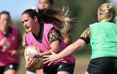 250825 - Wales Women Rugby World Cup Training Session - Kayleigh Powell during a Wales training session ahead of their Women’s Rugby World Cup match against Canada