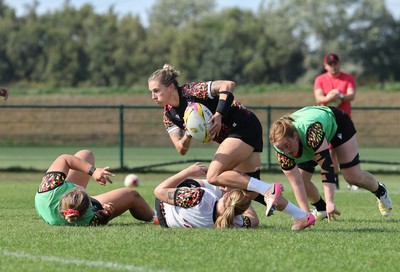 250825 - Wales Women Rugby World Cup Training Session - Keira Bevan during a Wales training session ahead of their Women’s Rugby World Cup match against Canada