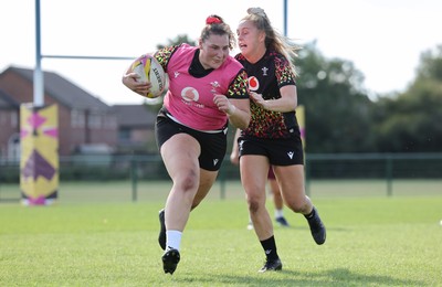 250825 - Wales Women Rugby World Cup Training Session - Gwenllian Pyrs during a Wales training session ahead of their Women’s Rugby World Cup match against Canada