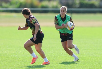250825 - Wales Women Rugby World Cup Training Session - Jasmine Joyce-Butchers during a Wales training session ahead of their Women’s Rugby World Cup match against Canada