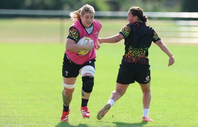 250825 - Wales Women Rugby World Cup Training Session - Bethan Lewis during a Wales training session ahead of their Women’s Rugby World Cup match against Canada
