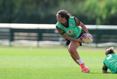 250825 - Wales Women Rugby World Cup Training Session - Meg Davies during a Wales training session ahead of their Women’s Rugby World Cup match against Canada