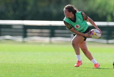 250825 - Wales Women Rugby World Cup Training Session - Meg Davies during a Wales training session ahead of their Women’s Rugby World Cup match against Canada