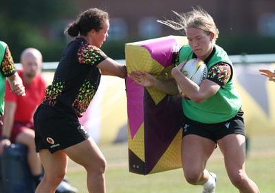 250825 - Wales Women Rugby World Cup Training Session - Carys Cox during a Wales training session ahead of their Women’s Rugby World Cup match against Canada