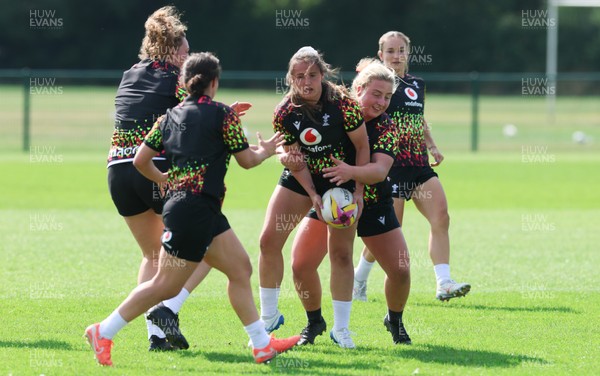 250825 - Wales Women Rugby World Cup Training Session - Kayleigh Powell during a Wales training session ahead of their Women’s Rugby World Cup match against Canada