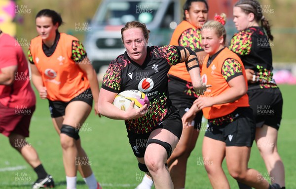 250825 - Wales Women Rugby World Cup Training Session - Abbie Fleming during a Wales training session ahead of their Women’s Rugby World Cup match against Canada