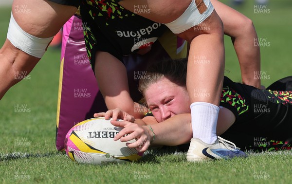250825 - Wales Women Rugby World Cup Training Session - Alaw Pyrs during a Wales training session ahead of their Women’s Rugby World Cup match against Canada