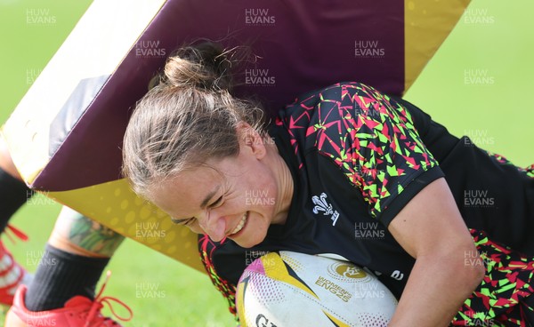 250825 - Wales Women Rugby World Cup Training Session - Jasmine Joyce-Butchers during a Wales training session ahead of their Women’s Rugby World Cup match against Canada