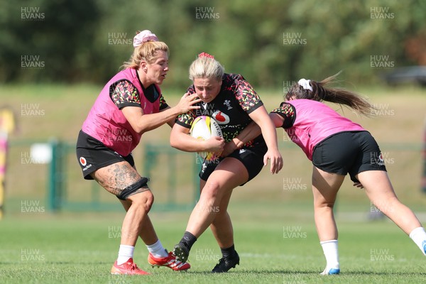 250825 - Wales Women Rugby World Cup Training Session - Molly Reardon during a Wales training session ahead of their Women’s Rugby World Cup match against Canada