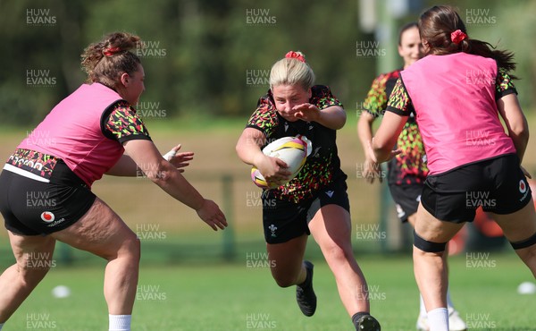 250825 - Wales Women Rugby World Cup Training Session - Molly Reardon during a Wales training session ahead of their Women’s Rugby World Cup match against Canada