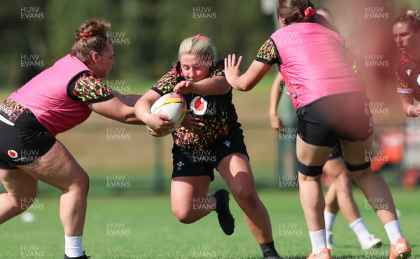 250825 - Wales Women Rugby World Cup Training Session - Molly Reardon during a Wales training session ahead of their Women’s Rugby World Cup match against Canada
