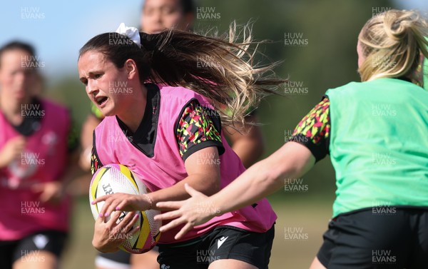 250825 - Wales Women Rugby World Cup Training Session - Kayleigh Powell during a Wales training session ahead of their Women’s Rugby World Cup match against Canada