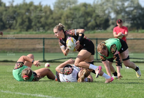 250825 - Wales Women Rugby World Cup Training Session - Keira Bevan during a Wales training session ahead of their Women’s Rugby World Cup match against Canada