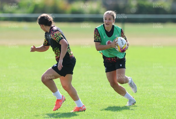 250825 - Wales Women Rugby World Cup Training Session - Jasmine Joyce-Butchers during a Wales training session ahead of their Women’s Rugby World Cup match against Canada