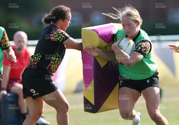 250825 - Wales Women Rugby World Cup Training Session - Carys Cox during a Wales training session ahead of their Women’s Rugby World Cup match against Canada