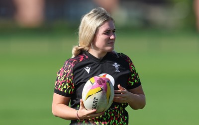260825 - Wales Women Rugby World Cup Training Session -  Alex Callender during a Wales training session ahead of their Women’s Rugby World Cup match against Canada