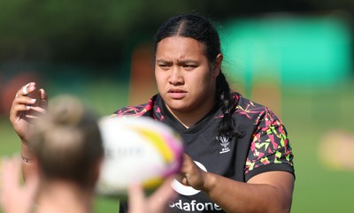 260825 - Wales Women Rugby World Cup Training Session - Sisilia Tuipulotu during a Wales training session ahead of their Women’s Rugby World Cup match against Canada