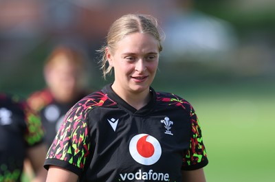 260825 - Wales Women Rugby World Cup Training Session - Tilly Vucaj during a Wales training session ahead of their Women’s Rugby World Cup match against Canada