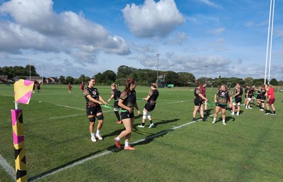 260825 - Wales Women Rugby World Cup Training Session -  during a Wales training session ahead of their Women’s Rugby World Cup match against Canada