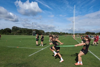 260825 - Wales Women Rugby World Cup Training Session -  during a Wales training session ahead of their Women’s Rugby World Cup match against Canada