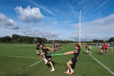 260825 - Wales Women Rugby World Cup Training Session -  during a Wales training session ahead of their Women’s Rugby World Cup match against Canada