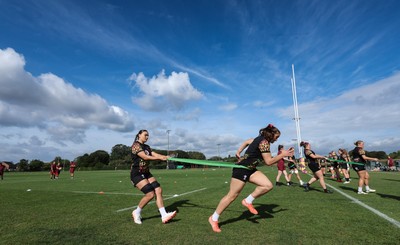 260825 - Wales Women Rugby World Cup Training Session -  during a Wales training session ahead of their Women’s Rugby World Cup match against Canada