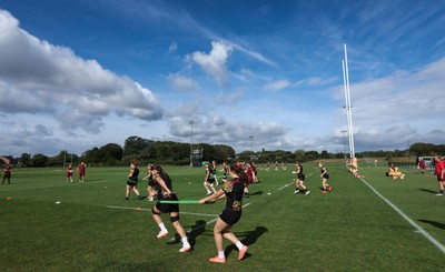 260825 - Wales Women Rugby World Cup Training Session -  during a Wales training session ahead of their Women’s Rugby World Cup match against Canada