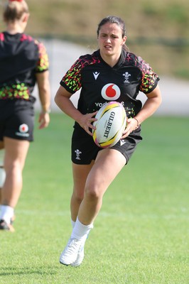 260825 - Wales Women Rugby World Cup Training Session - Kayleigh Powell during a Wales training session ahead of their Women’s Rugby World Cup match against Canada