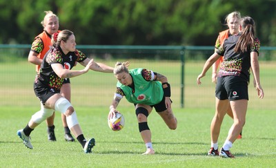 260825 - Wales Women Rugby World Cup Training Session - Keira Bevan during a Wales training session ahead of their Women’s Rugby World Cup match against Canada