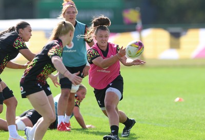 260825 - Wales Women Rugby World Cup Training Session - Lleucu George during a Wales training session ahead of their Women’s Rugby World Cup match against Canada