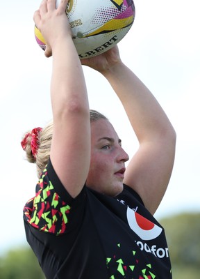 260825 - Wales Women Rugby World Cup Training Session - Molly Reardon during a Wales training session ahead of their Women’s Rugby World Cup match against Canada
