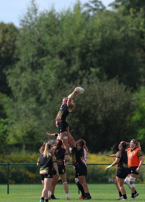 260825 - Wales Women Rugby World Cup Training Session - Alaw Pyrs during a Wales training session ahead of their Women’s Rugby World Cup match against Canada
