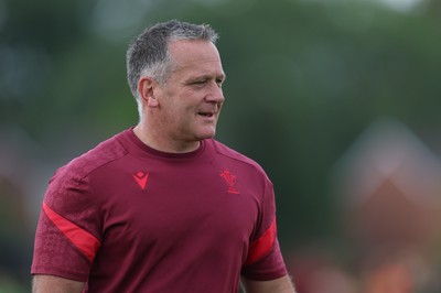 260825 - Wales Women Rugby World Cup Training Session - Shaun Connor, Wales Women attack coach during a Wales training session ahead of their Women’s Rugby World Cup match against Canada