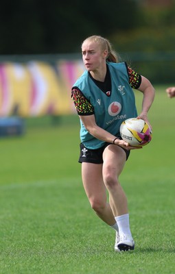 260825 - Wales Women Rugby World Cup Training Session -  Cath Richards during a Wales training session ahead of their Women’s Rugby World Cup match against Canada