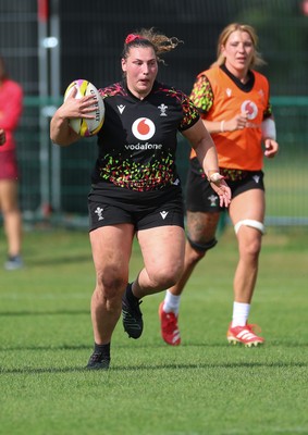 260825 - Wales Women Rugby World Cup Training Session - Gwenllian Pyrs during a Wales training session ahead of their Women’s Rugby World Cup match against Canada