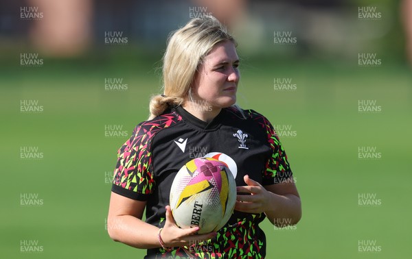 260825 - Wales Women Rugby World Cup Training Session -  Alex Callender during a Wales training session ahead of their Women’s Rugby World Cup match against Canada